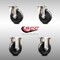 Service Caster 4 Inch 316SS Soft Rubber Wheel Swivel Top Plate Caster Rigid SCC, 2PK SCC-SS31620S414-SRS-2-R-2 - alternate 3